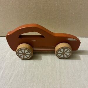 Little Dutch Wooden Sports Car Toy Minimalist Push Toy 6 Inch Play